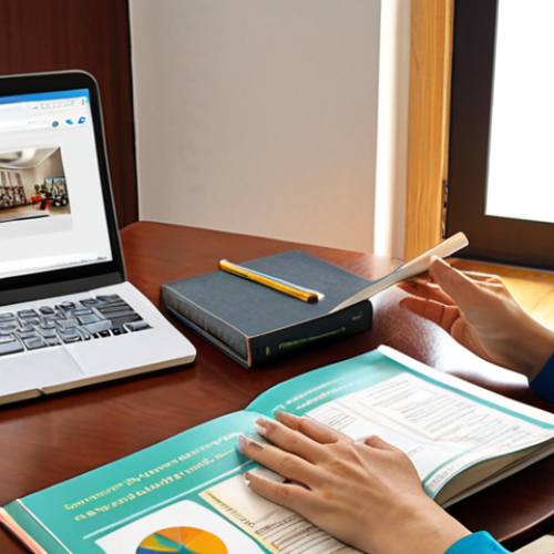 ** A motivated occupational therapist in Vietnam using a laptop to participate in a free online webinar about new therapy techniques. The setting is a comfortable home office with books and certification documents in the background. Focus on conveying a sense of accessible, cost-effective professional development.

**
