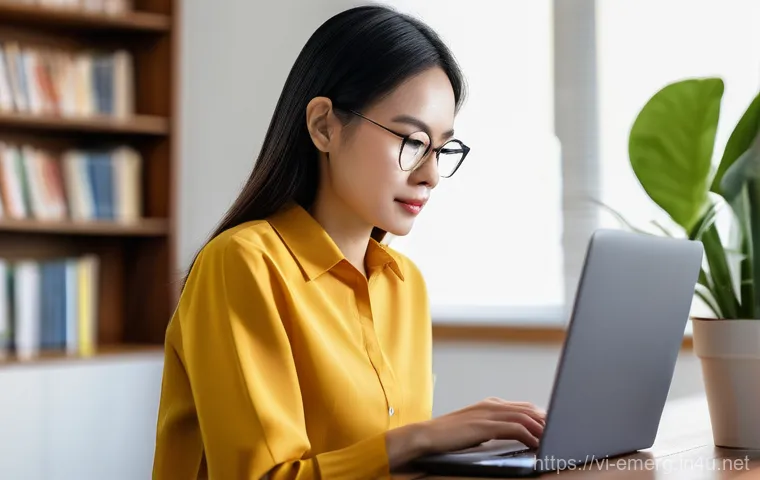 작업치료사 자격증 유지 방법 - **Prompt:** "A focused female Vietnamese occupational therapist, in her mid-30s, is diligently worki...