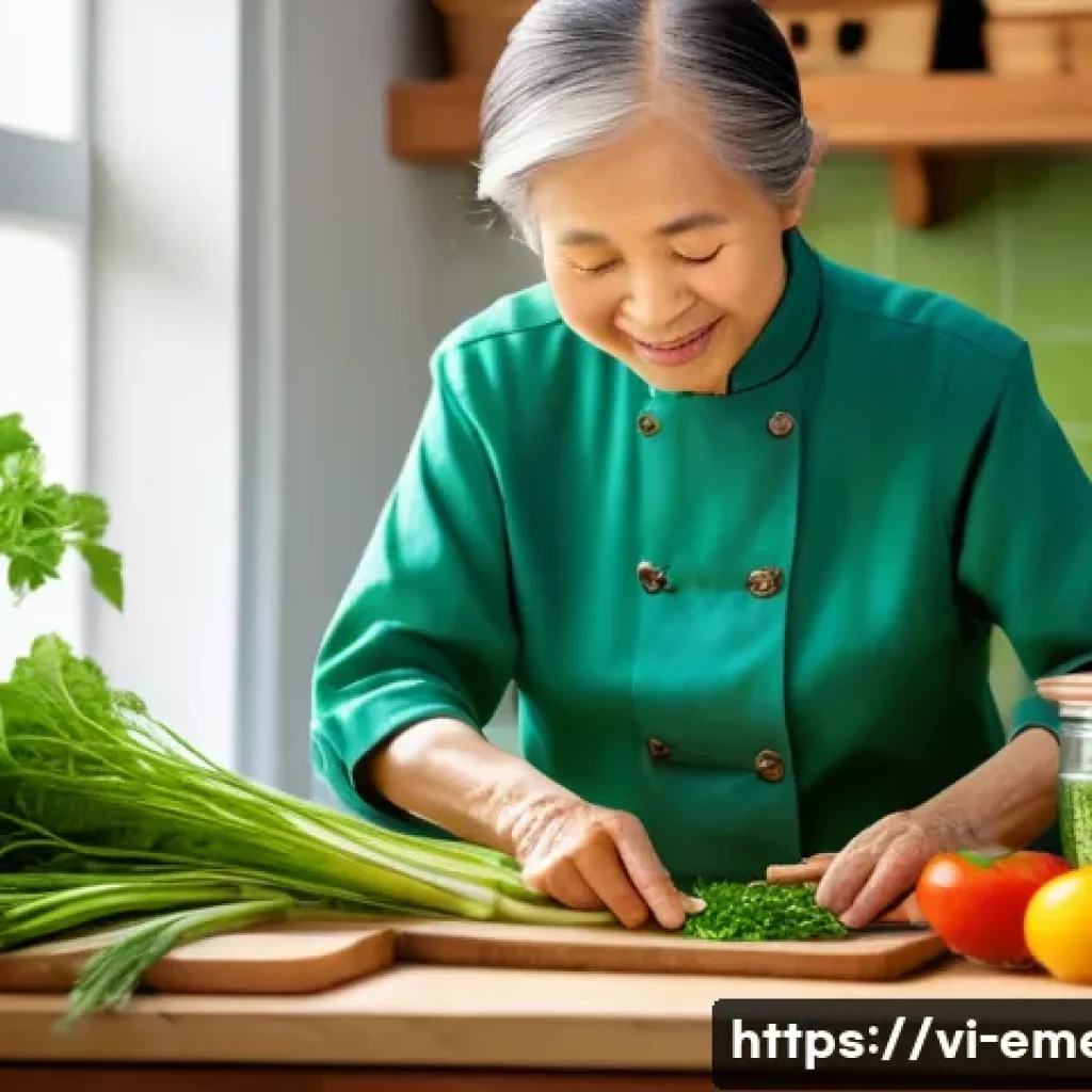 작업치료사의 환자 치료 성공 경험 - **Prompt 1: Regaining Independence in Daily Life**
"A cozy and brightly lit kitchen scene, featu...