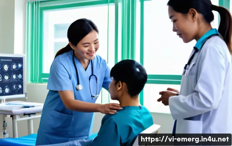 작업치료사의 졸업 후 진로 탐색 - A diverse occupational therapy hospital scene in Vietnam, showing a professional occupational therap...