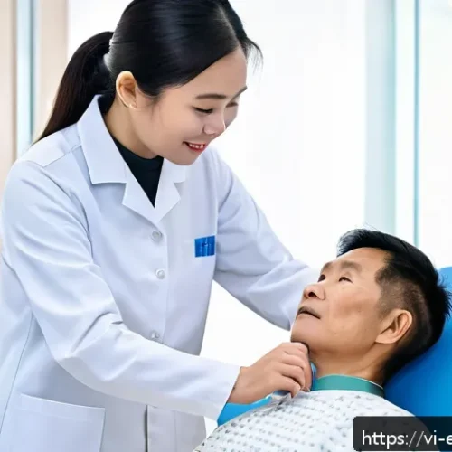 작업치료사 직무 교육 과정 - A professional occupational therapist in a modern Vietnamese rehabilitation center, wearing a clean ...