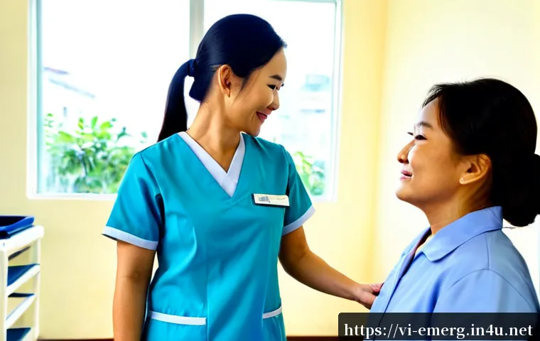 Home 17 작업치료사로서의 전문적 이미지 관리 - Photorealistic Vietnamese occupational therapist in a neat light-blue clinical uniform and discreet ...